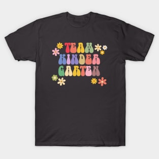 Rainbow Proud Teachers of Team Kindergarten Pre K Students Teacher Appreciation Day T-Shirt